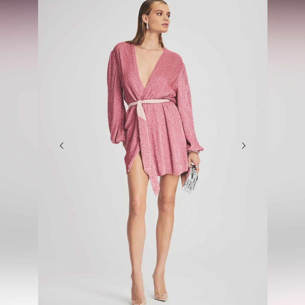 Nwt Retrofete Gabrielle Robe Dress Pink Pastel